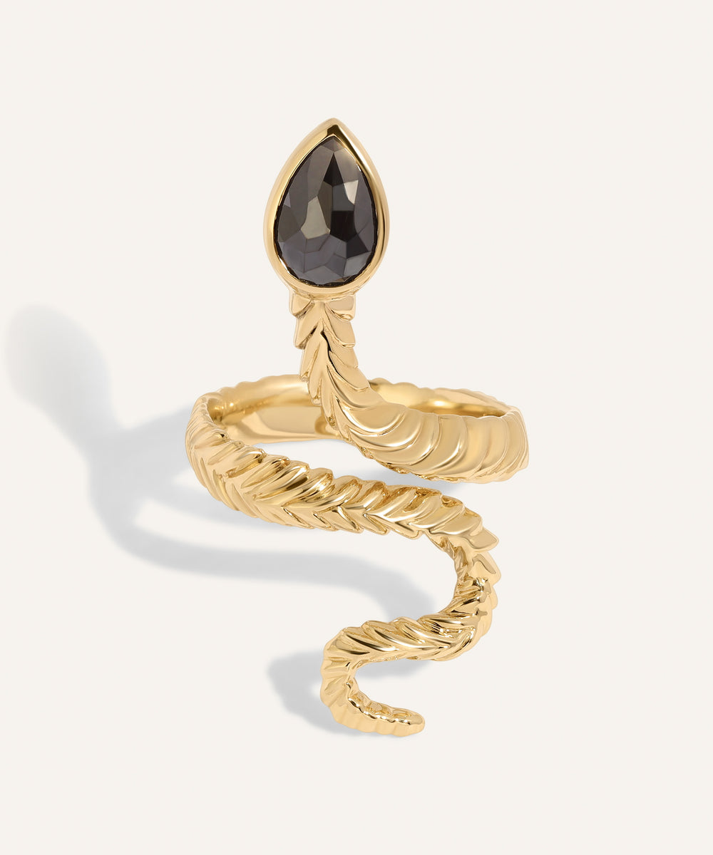 Black Diamond Serpent Ring – Kasia Jewelry