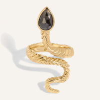 Black Diamond Serpent Ring