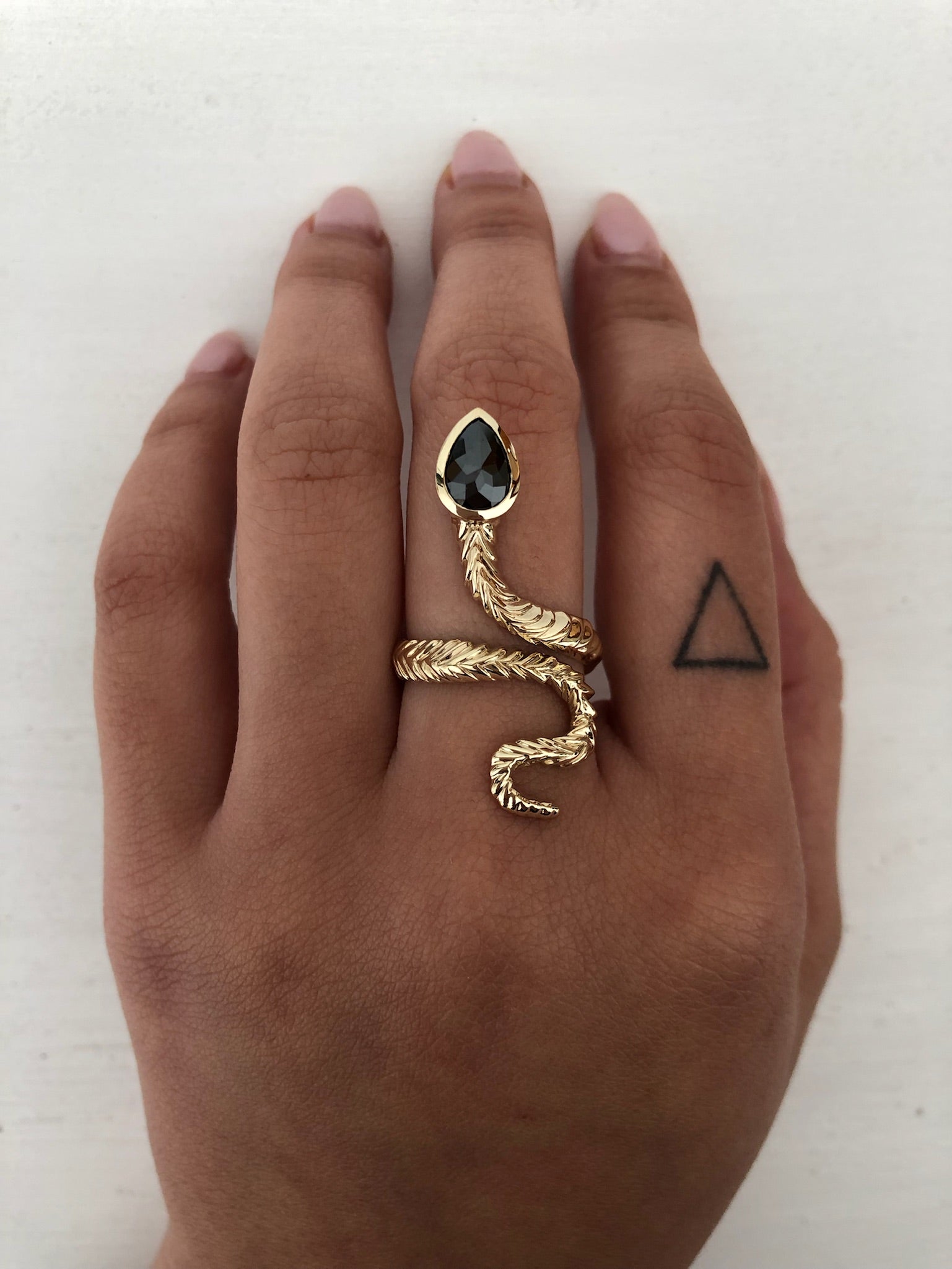 Black Diamond Serpent Ring – Kasia Jewelry