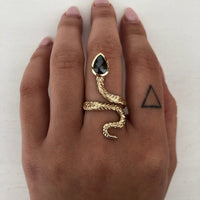 Black Diamond Serpent Ring