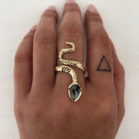 Black Diamond Serpent Ring