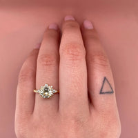 Sapphire Snowflake Ring