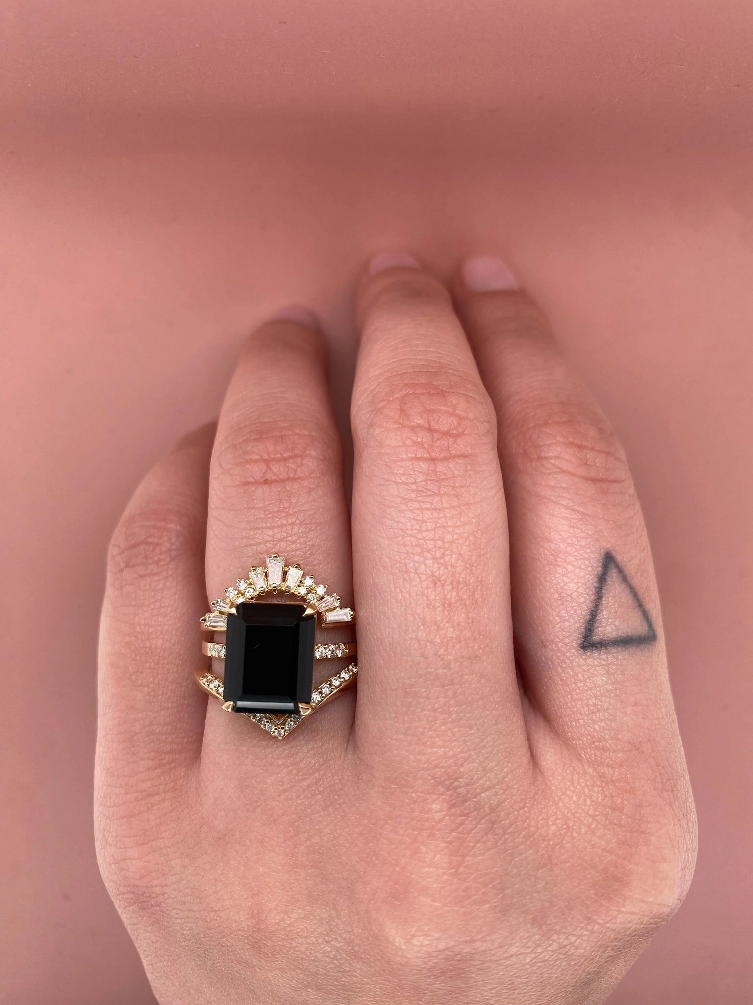 Black onyx rings for shop sale