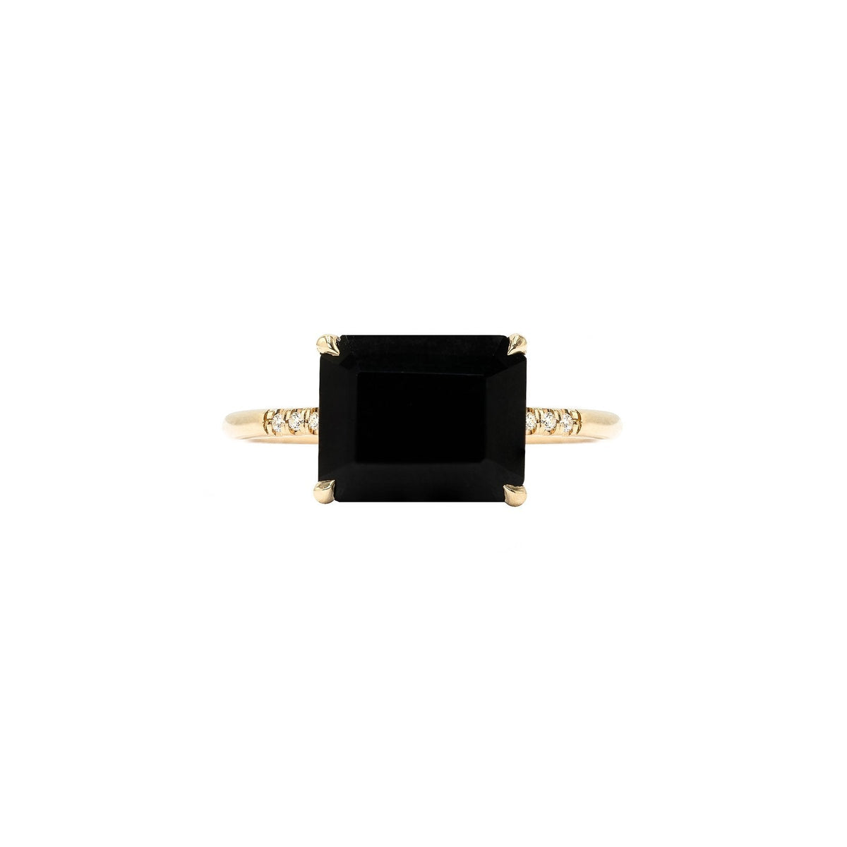 Horizontal Onyx Ring by Kasia Jewelry