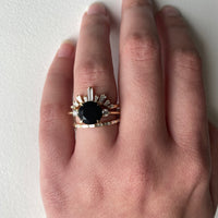 large-dan-band-baguette-diamond-contour-wedding-band,half-baquette-diamond-stackable-wedding-band