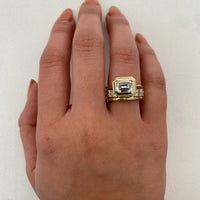 cher-band-channel-set-baguette-diamonds-and-split-prong-set-round-diamonds-half-band,lucy-band-eternity-diamond-stackable-wedding-band