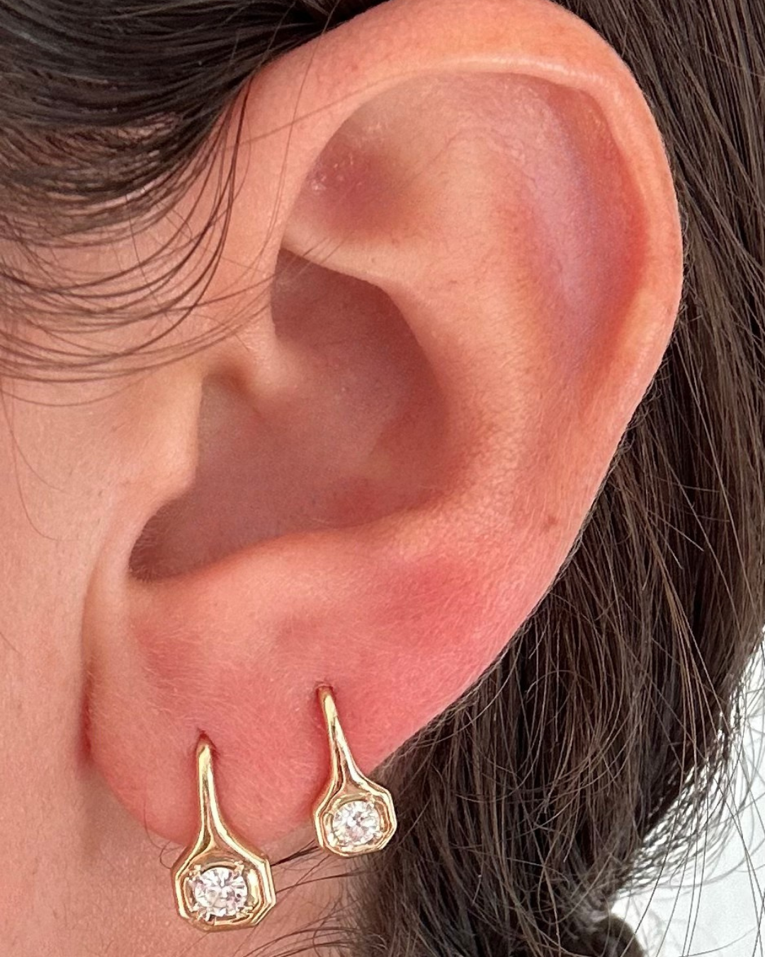 Large Hex Earrings