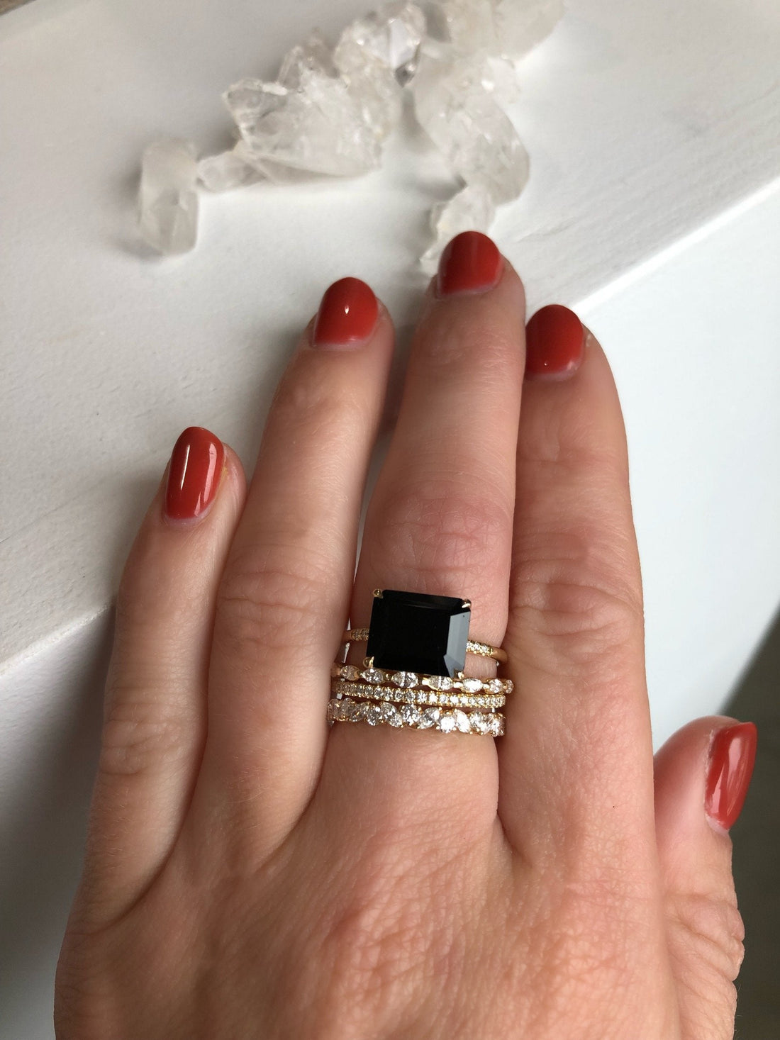 Horizontal Onyx Ring by Kasia Jewelry – Kasia